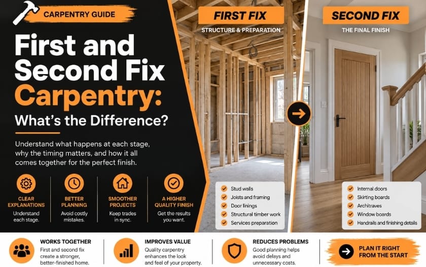 First and Second Fix Carpentry: What’s the Difference?